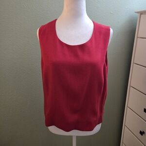 Draper's & Damon's Women's Deep Red Sleeveless Blouse